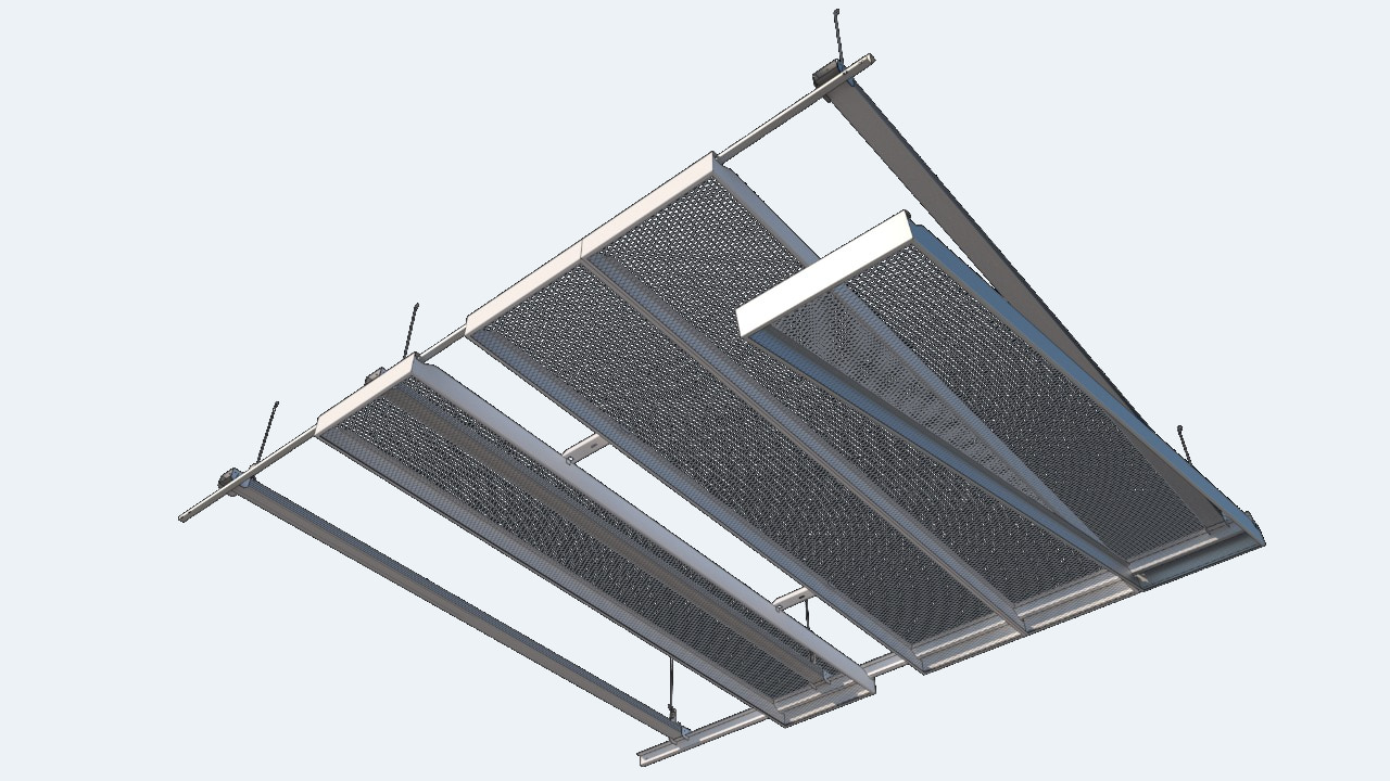 Подвесная потолочная система Hook-On из сетчатых кассет в сборе